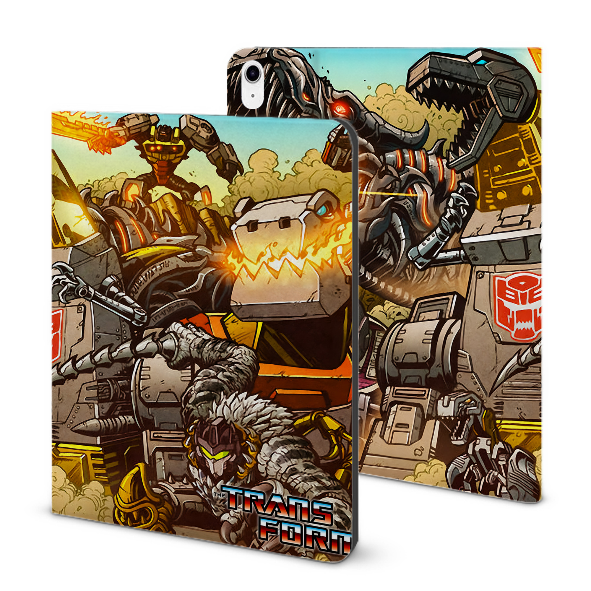 （画像用） Transformers トランスフォーマー IPad ケース ブック型 PUレザー TPU 耐衝撃 軽量 薄型 ペン収納なし 全面保護 IPad 各モデル対応